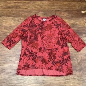 CJ Banks Red & Burgundy Autumnal/Winter Sweater